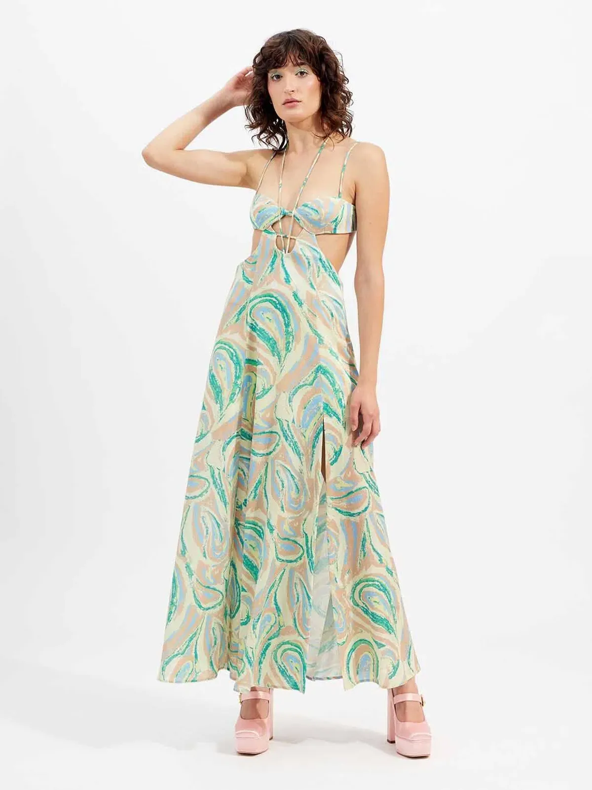 Alice McCall Swan Lake Midi Dress in Citrus Size 10 - Image 2