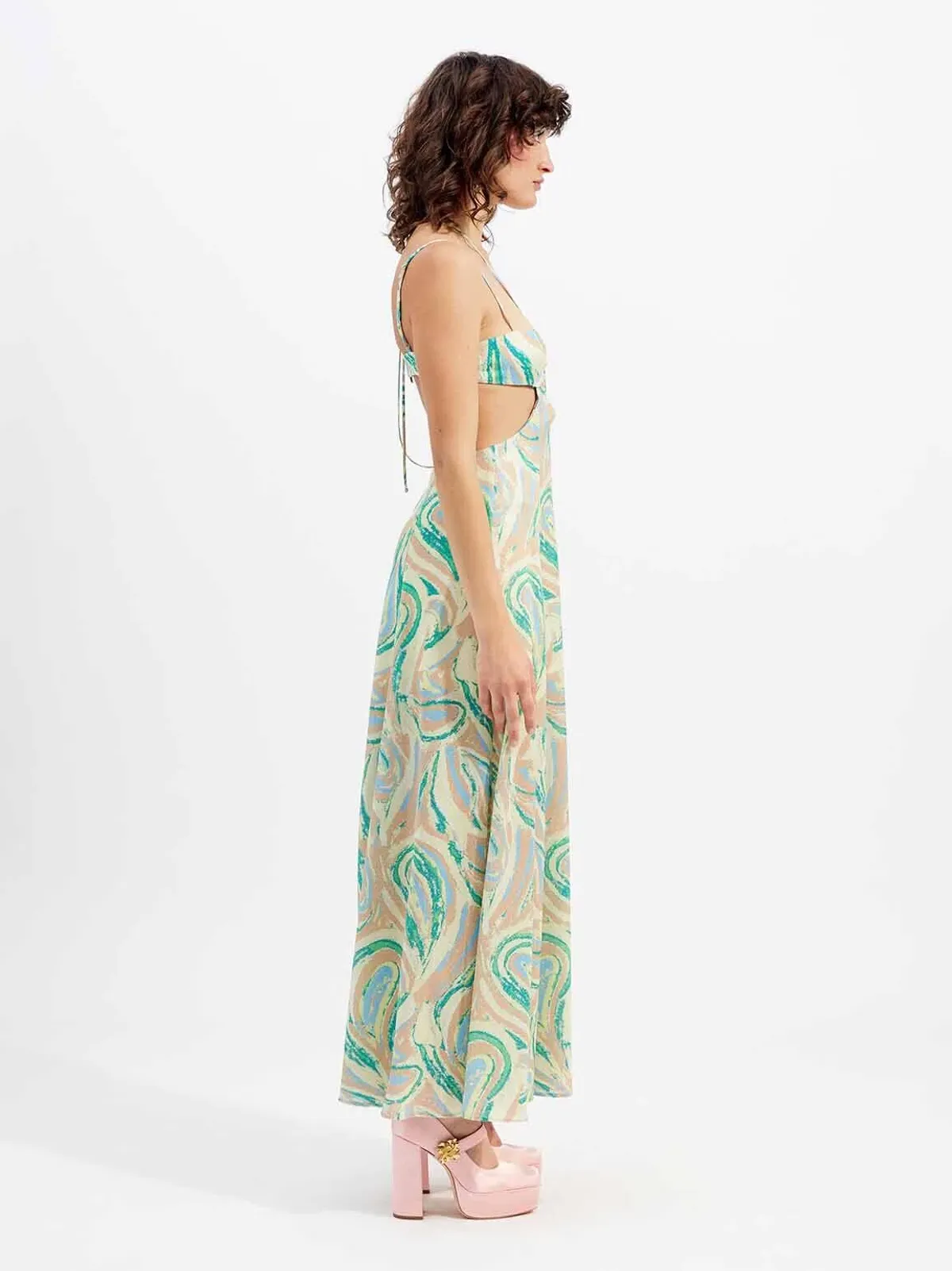 Alice McCall Swan Lake Midi Dress in Citrus Size 12 - Image 4