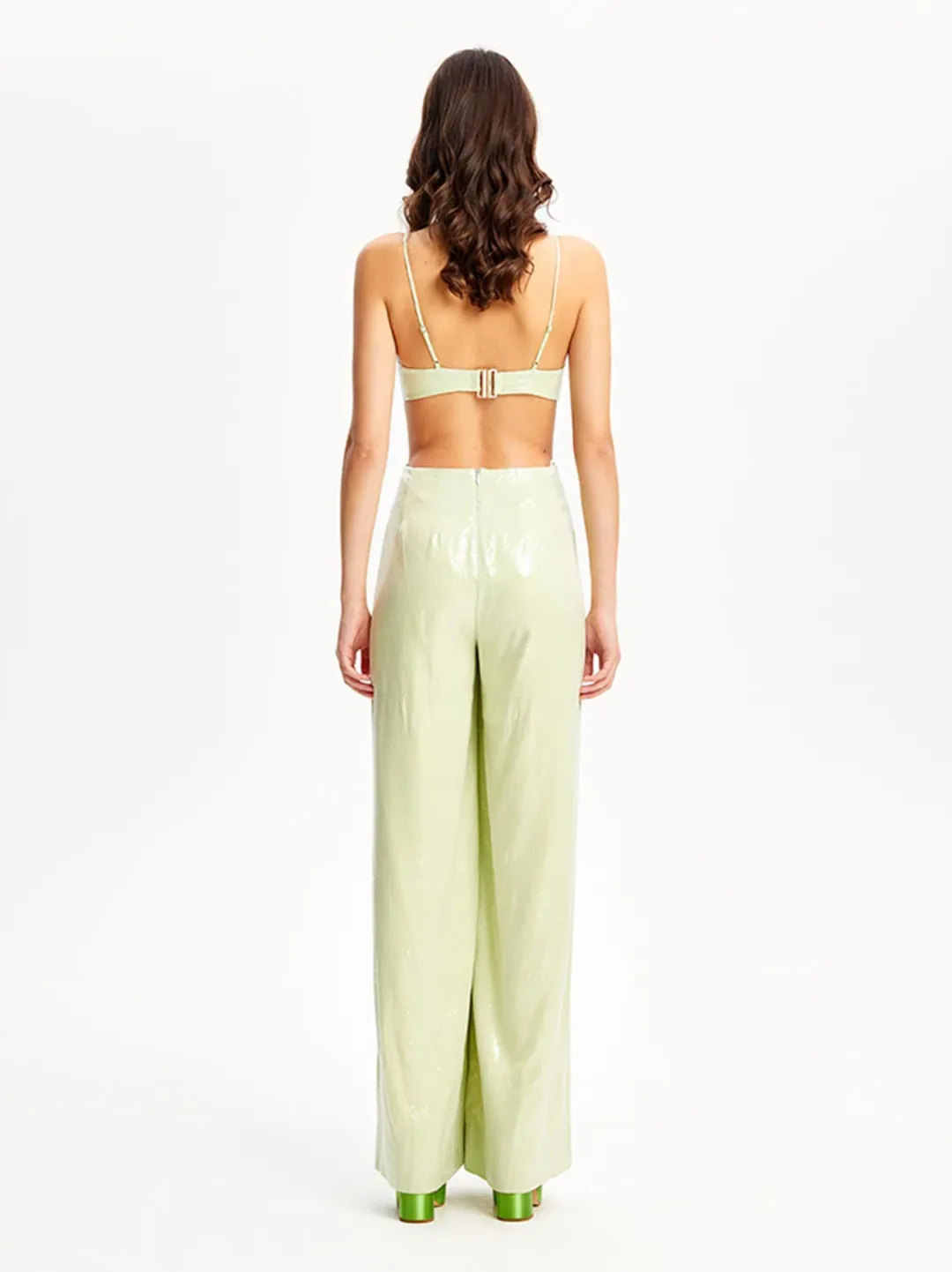 Alice McCall Night Sky Jumpsuit Lime Cream Size 8 for rent on The Volte - main image