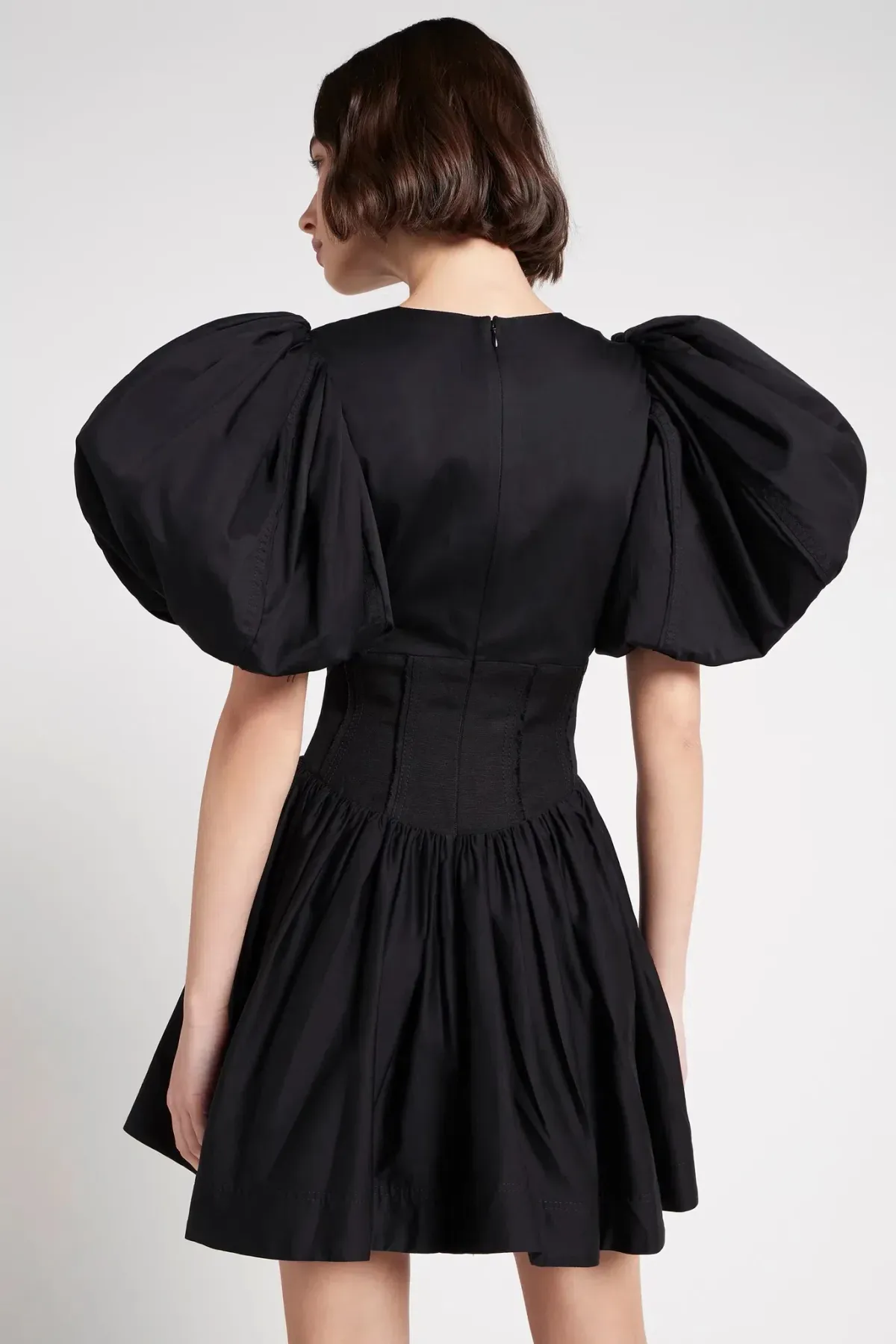 Aje Gianna Puff Sleeve Mini Dress Black Size 12 - Image 3