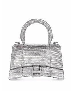 Balenciaga Crystal Embellished Hourglass Tote Bag Grey for rent on The Volte - image 1