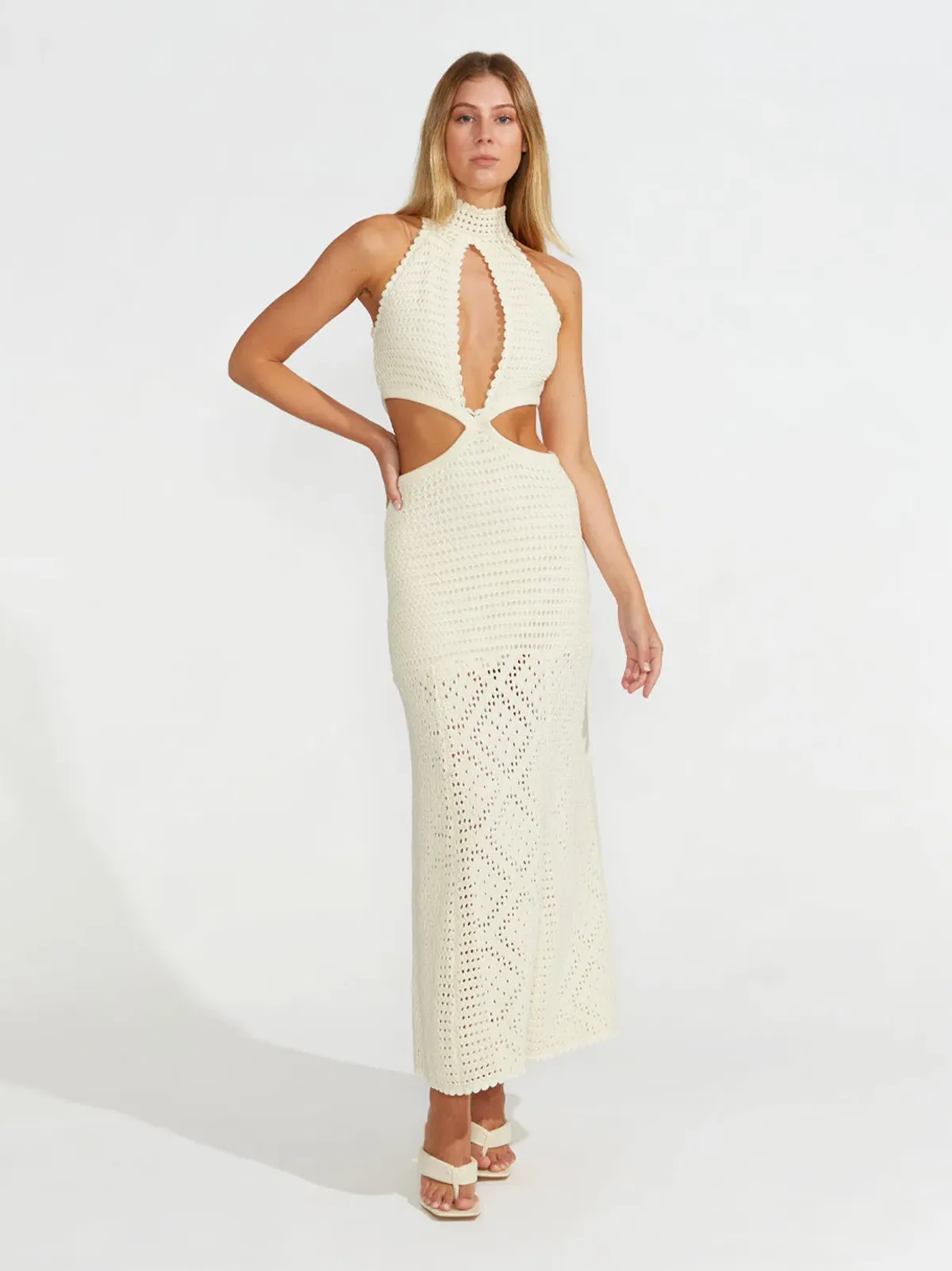 Alice McCall Salty Kisses Midi Dress Porcelain White Size 12 / L - Image 1