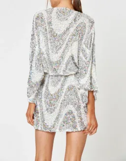 Winona Rhapsody Wrap Dress Sequin Size 12 for rent on The Volte - image 3