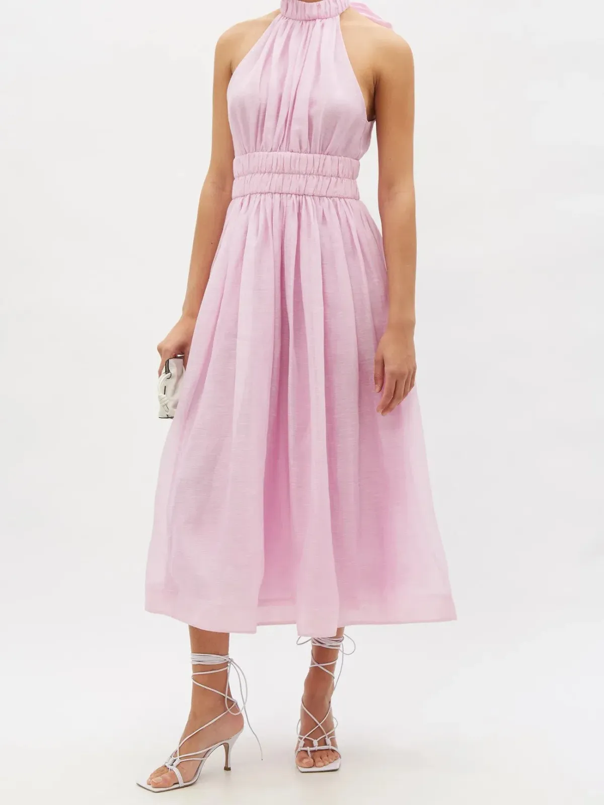 Zimmermann The Prima Halter Midi Dress in Persimmon Size 16 - Image 1