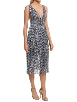 Misha Alexandria Midi Dress Print Size 8 for rent on The Volte - image 3