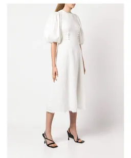 Zimmermann Rosa Laced Midi Dress White Size 0 / Au 8 for rent on The Volte - image 2
