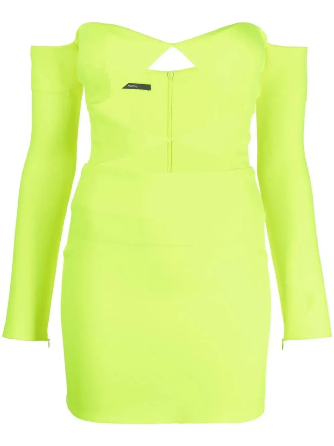 Alex Perry Hadley Mini Dress Neon Yellow Size 10 for rent on The Volte - main image