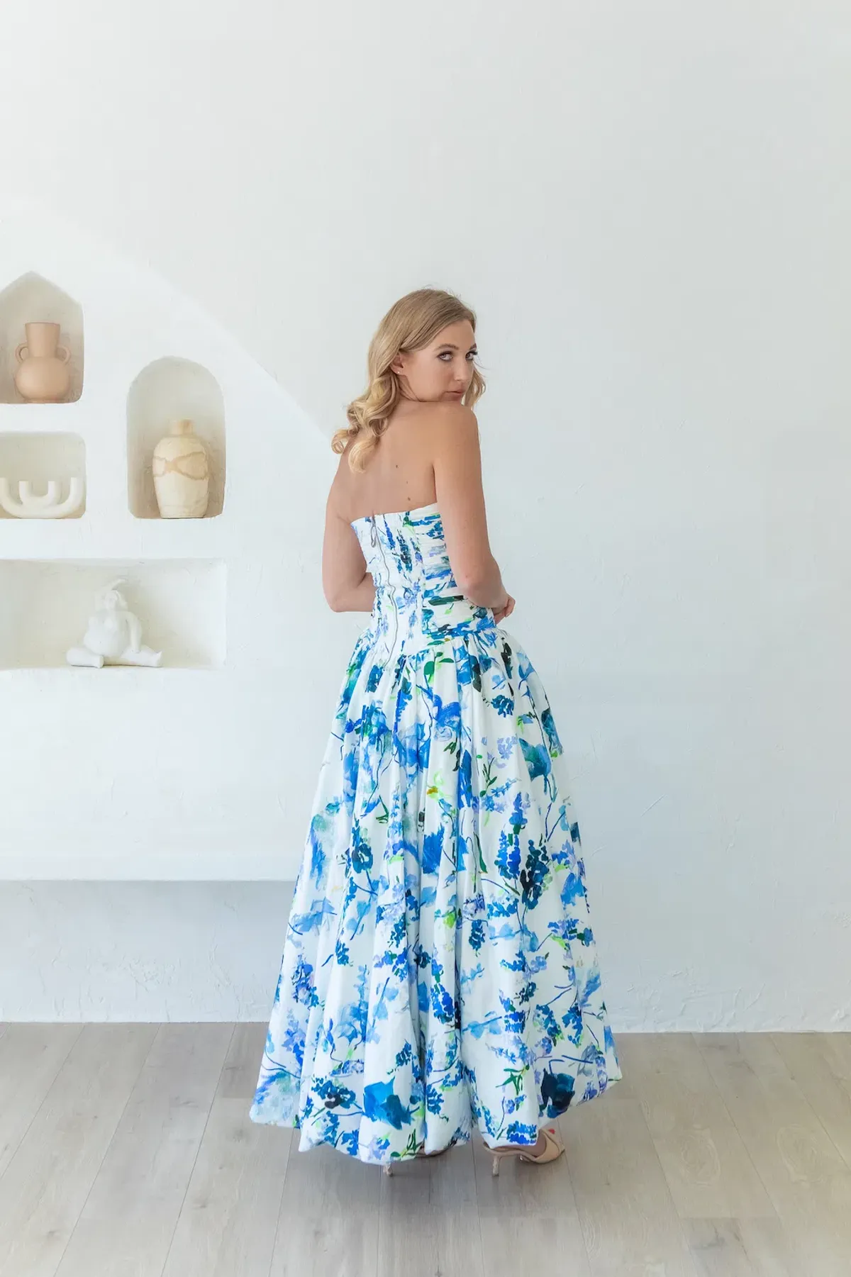 Aje Violette Bubble Hem Maxi Dress Lavenders Of Provence Print Size 6 - Image 7