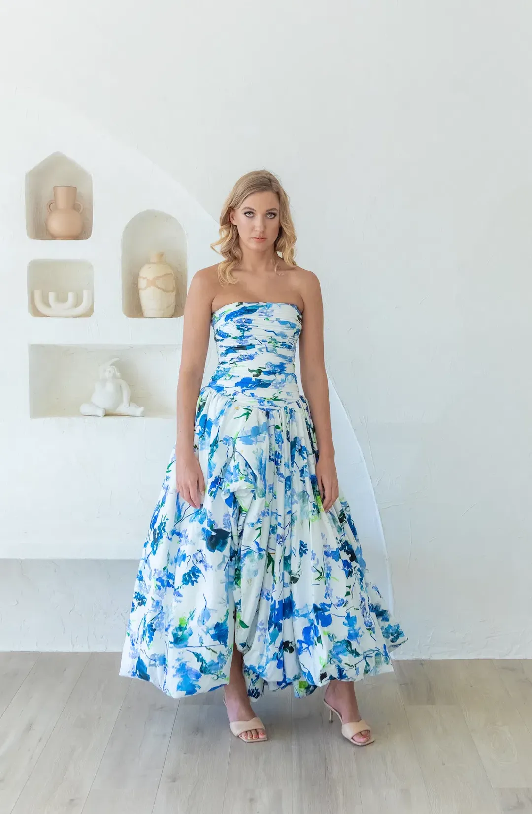 Aje Violette Bubble Hem Maxi Dress Lavenders Of Provence Print Size 6 for rent on The Volte - main image