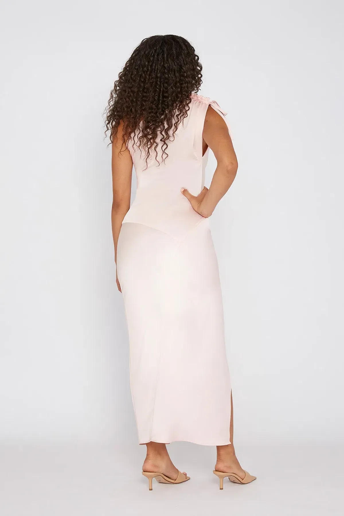 By Johnny One Shoulder Jasmine Dress Pale Pink Size 8 - Image 2