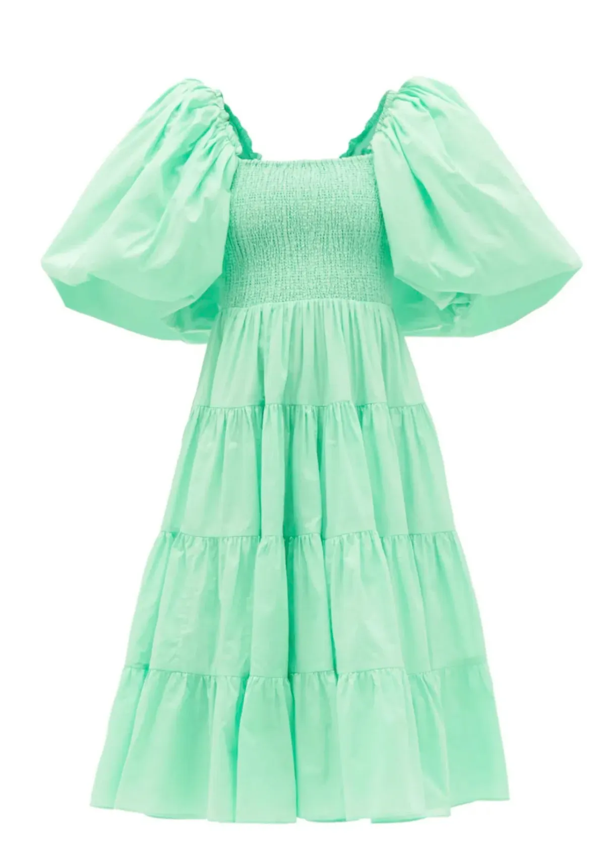 Aje Cherished Puff Sleeve Midi Dress Mint Green Size 8 - Image 4