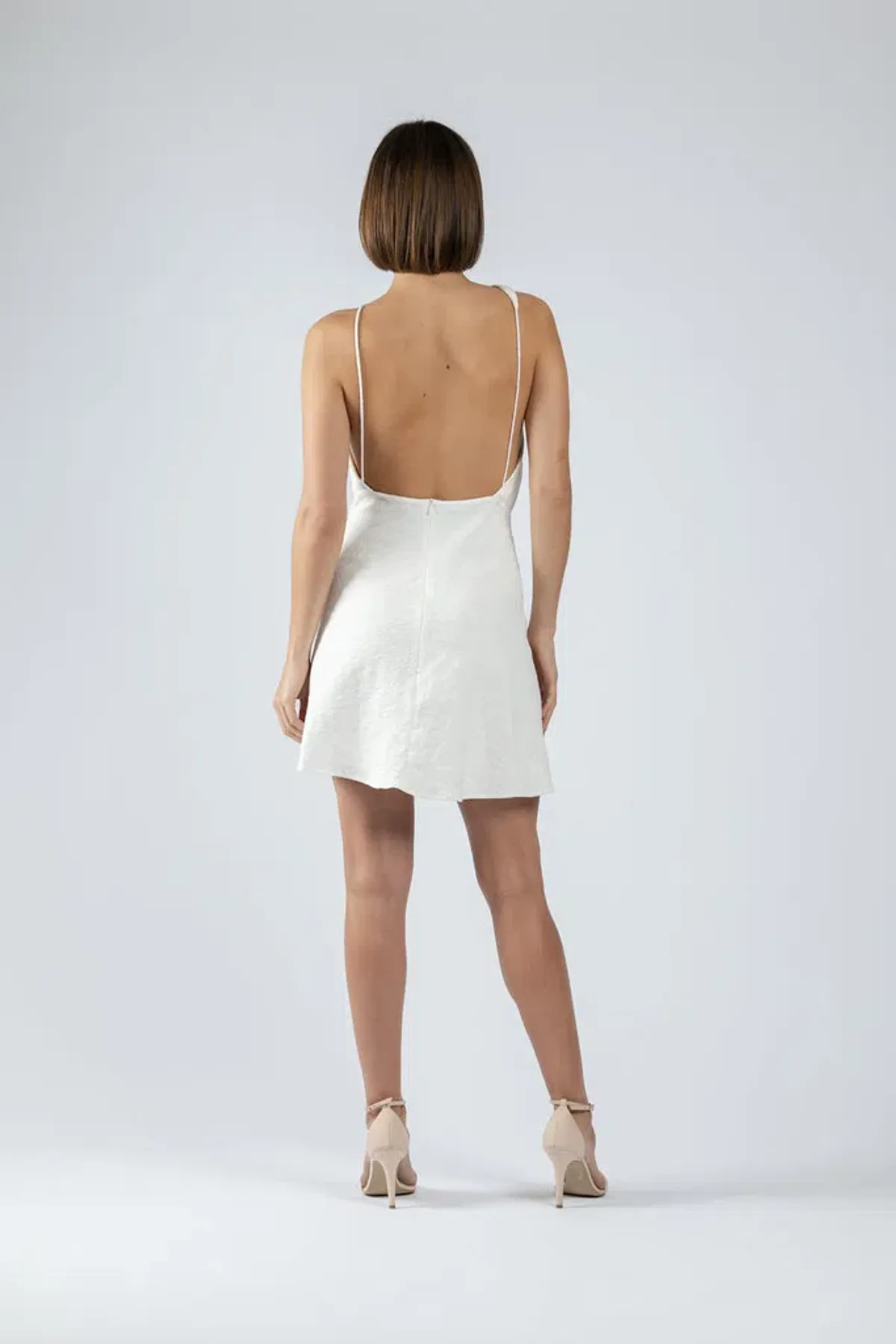 One Fell Swoop Audrey Mini Dress Coco White Size 10 - Image 3