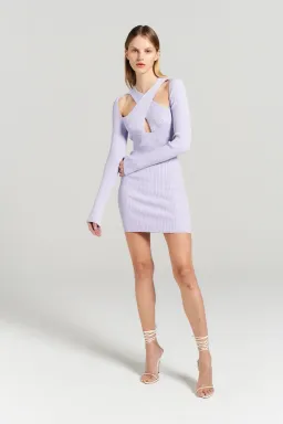 Henne Ollie Knit Dress Lilac Size 10 / M for rent on The Volte - image 4