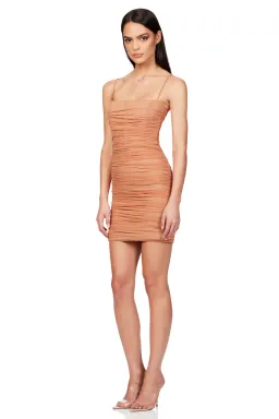Nookie Mecca Mini Dress Tan Size M / Au 10 for rent on The Volte - image 1