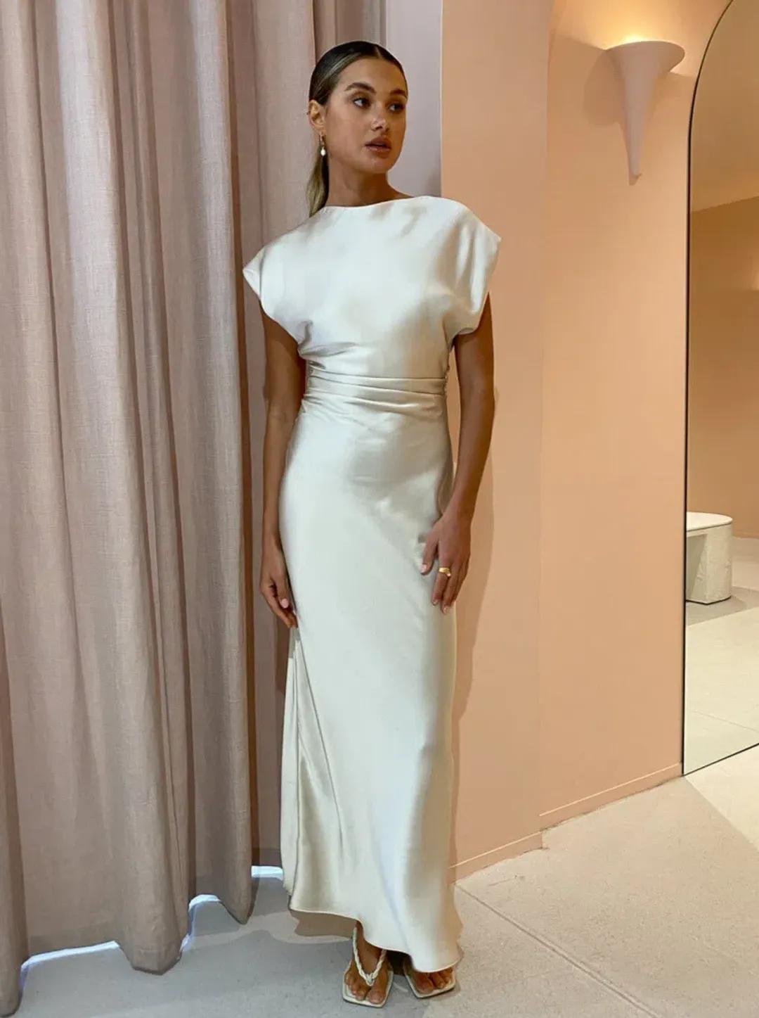 Camilla and Marc Elcar Dress in Champagne Size 8 for rent on The Volte - main image