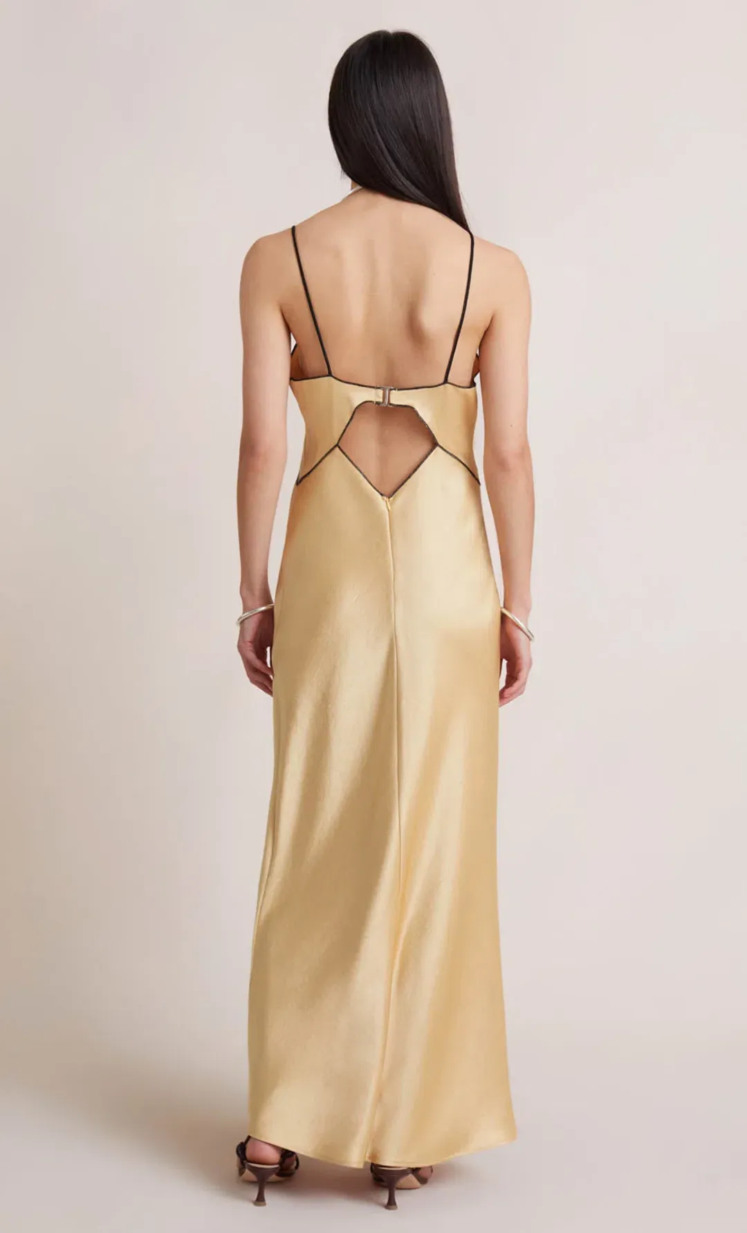 Bec & Bridge Hazel Maxi Dress in Wheat Yellow Size AU 10 for rent on The Volte - main image