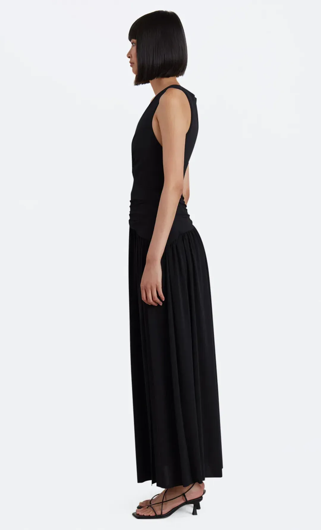 Bec & Bridge Lindsey V Maxi Dress Black Size 10 for rent on The Volte - main image