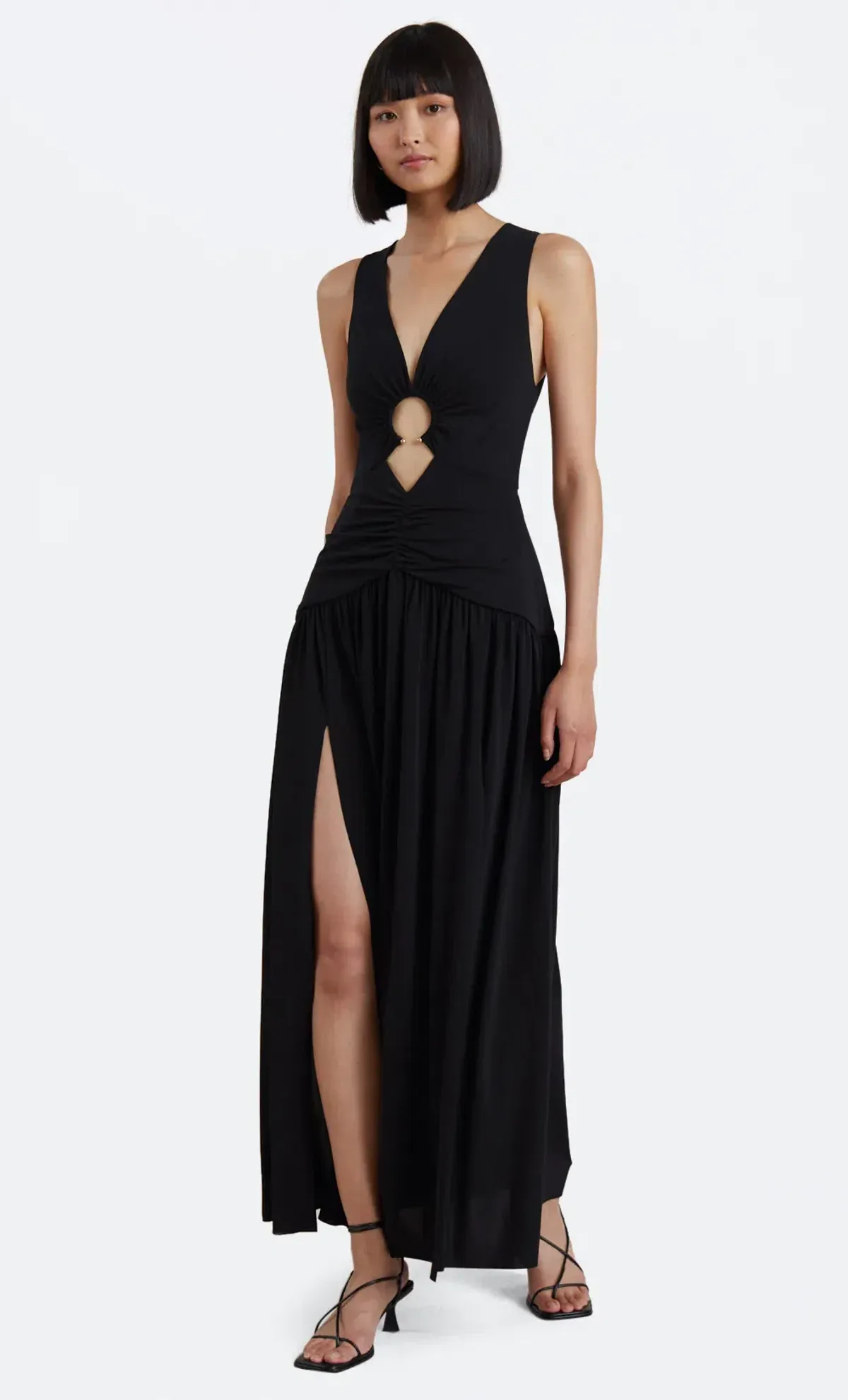 Bec & Bridge Lindsey V Maxi Dress Black Size 10 for rent on The Volte - main image