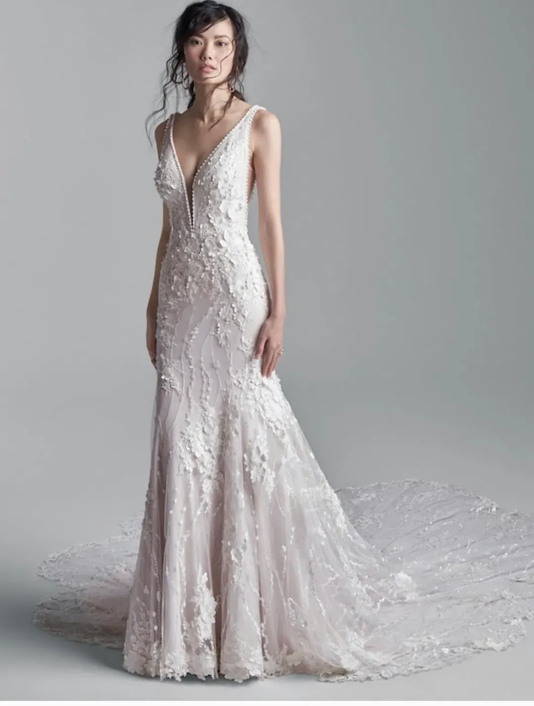 Sottero And Midgley Wedding Dress White Size 10 for rent on The Volte - main image