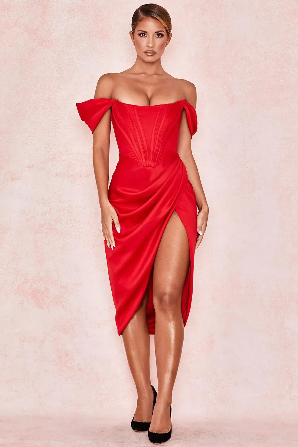 House of CB Loretta Midi Dress Red Size 12 - Image 1