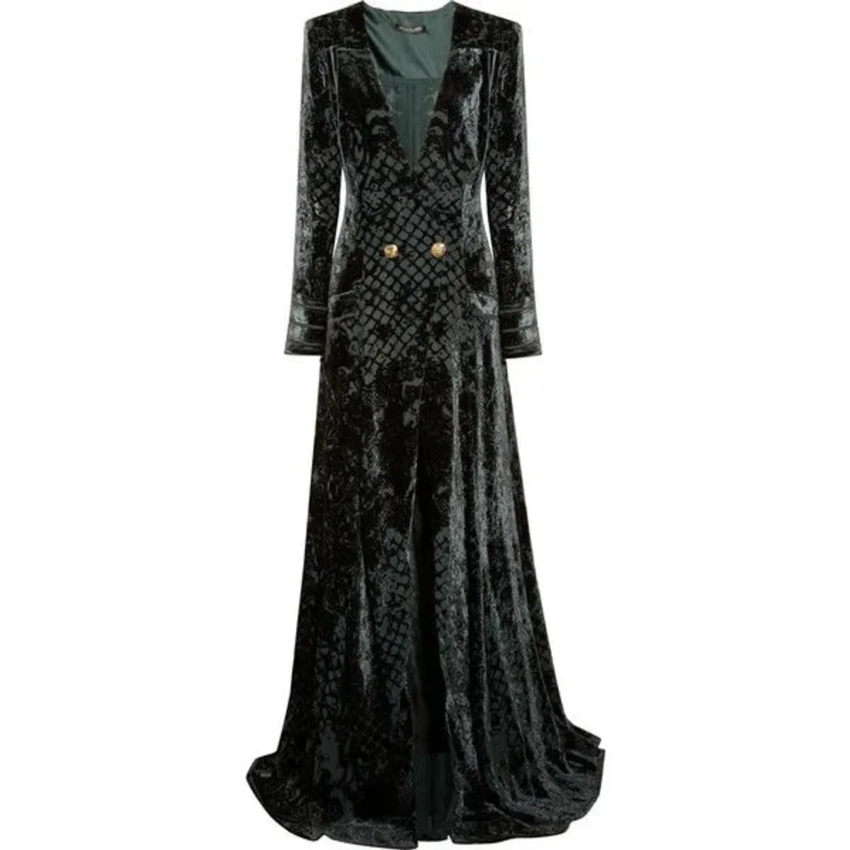 Balmain Devore Gown Black Size 10 - Image 1