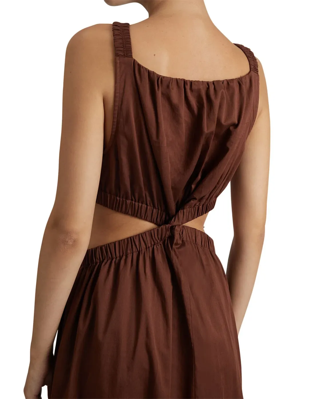 Camilla and Marc Coppola Maxi Dress in Cinnamon Chocolate Brown Size 8 for rent on The Volte - main image