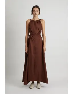 Camilla and Marc Coppola Maxi Dress in Cinnamon Chocolate Brown Size 8 for rent on The Volte - image 1