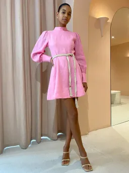 Kate Ford Primrose Mini Dress Pink Size Size 0 / Au 6 for rent on The Volte - image 4