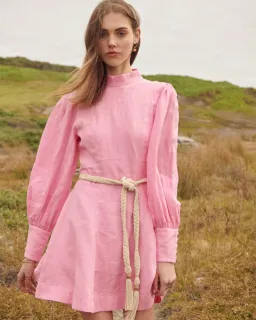 Kate Ford Primrose Mini Dress Pink Size Size 0 / Au 6 for rent on The Volte - image 1