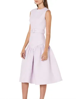 By Johnny Belted V Drop Dress Lilac Size 10 for rent on The Volte - image 1