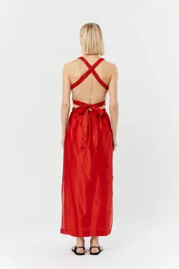 Sir the Label Lucelia Cross Back Dress Red Size 0 / AU 6 for rent on The Volte - image 2