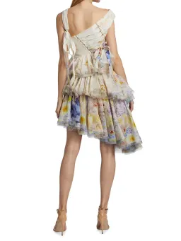 Zimmermann Rhythmic Asymmetric Mini Dress Citrus Garden Size 0P/Size 6 for rent on The Volte - image 3