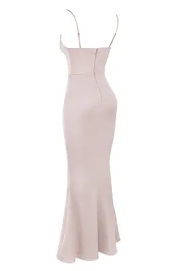 House of CB Olivette Crystal Satin Maxi Dress White Size 10 for rent on The Volte - image 6