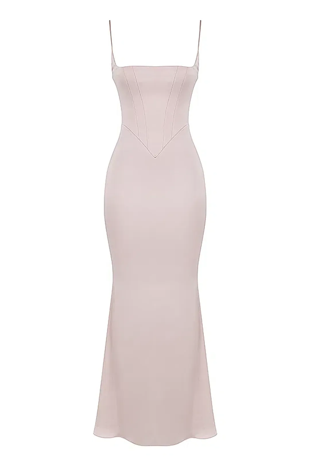 House of CB Olivette Crystal Satin Maxi Dress White Size 10 for rent on The Volte - main image