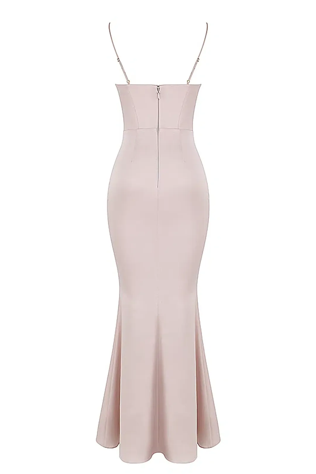 House of CB Olivette Crystal Satin Maxi Dress White Size 10 for rent on The Volte - main image