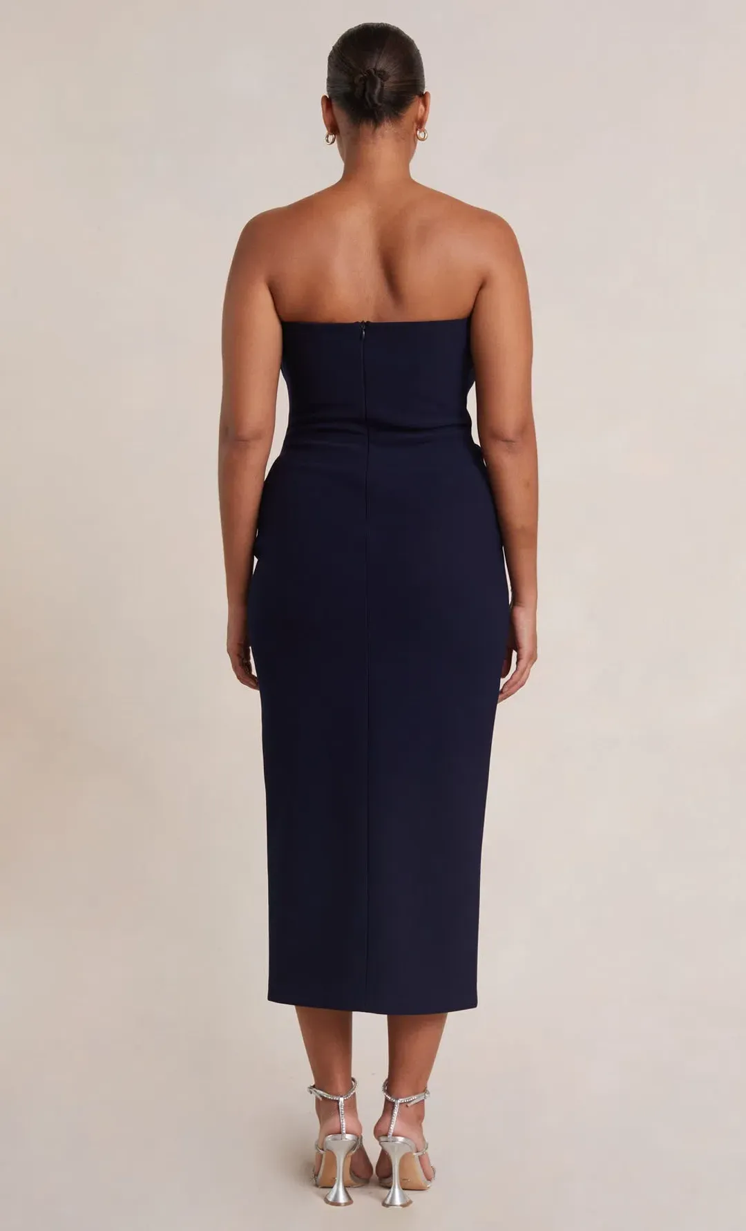 Bec & Bridge Be Mine Strapless Midi Dress Ink Size 10 for rent on The Volte - main image