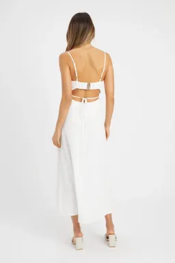 Kookai Hayman Tie Back Dress White Size 38/Au 10 for rent on The Volte - image 2