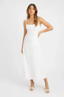 Kookai Hayman Tie Back Dress White Size 38/Au 10 for rent on The Volte - image 1