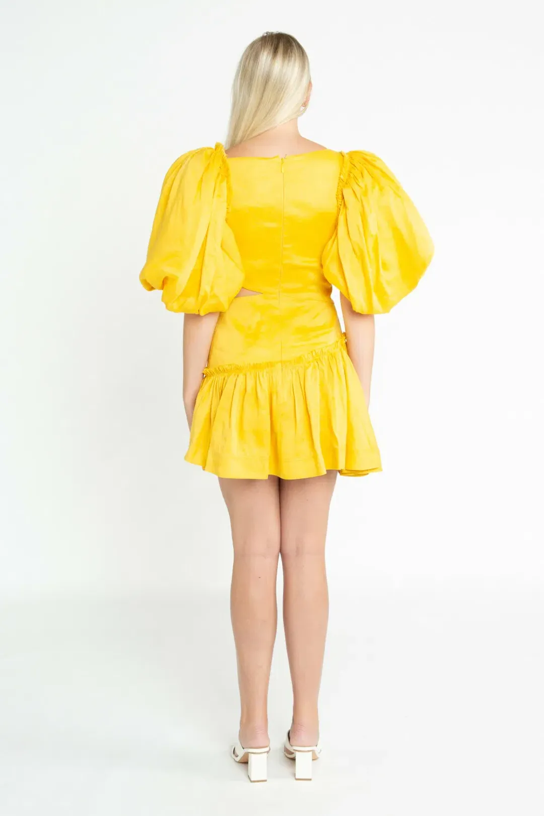 Aje Chateu Mini Dress in Sunshine Size 6 for rent on The Volte - main image