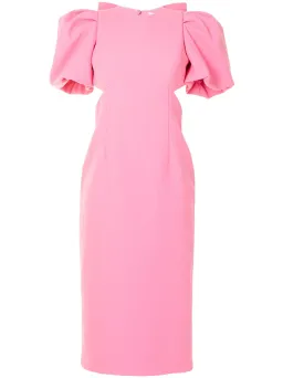 Rebecca Vallance Ally Cut out Midi Dress Pink Size 10 for rent on The Volte - image 4