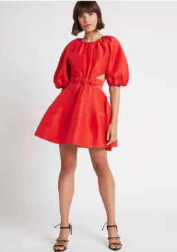 Aje Psychedelia Cut Out Mini Dress Red Size 10 for rent on The Volte - image 1