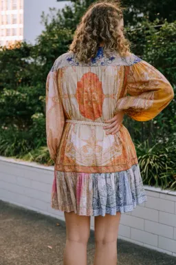 Zimmermann Anneke Spliced Lantern Mini Dress Print Size 4/ AU 16 for rent on The Volte - image 5