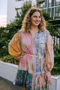 Zimmermann Anneke Spliced Lantern Mini Dress Print Size 4/ AU 16 for rent on The Volte - image 4