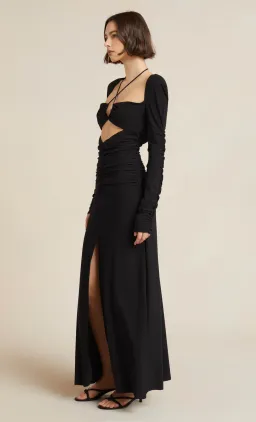 Bec & Bridge Adaline Long Sleeve Maxi Dress Black Size 8 for rent on The Volte - image 2
