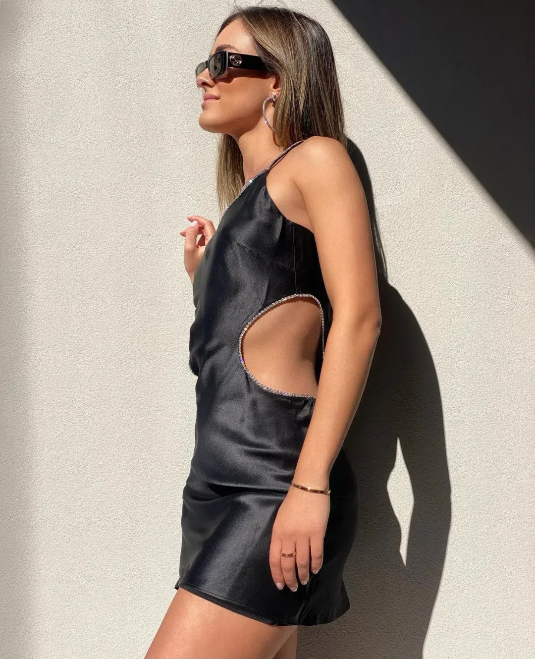 Michael Lo Sordo Luna Mini Dress Black Size 6 for rent on The Volte - main image