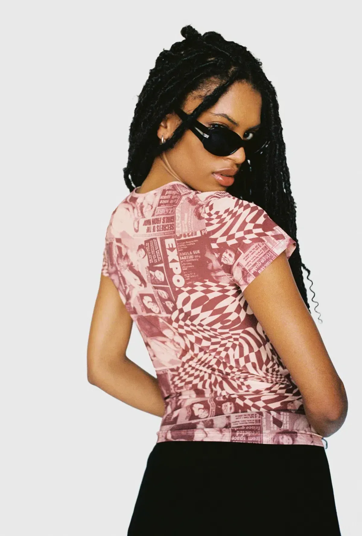 Miaou Mini Tee in Wanted Red Size Small/Au 8 - Image 3