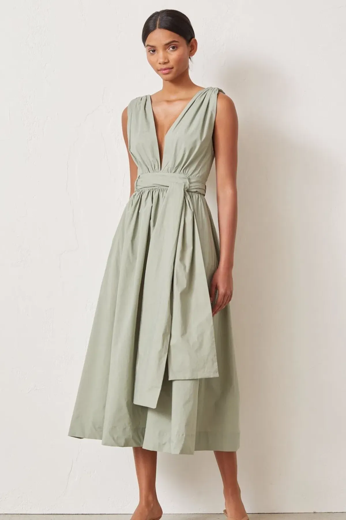 Bec & Bridge St Silvie Midi Dress Sage Size 10 - Image 1