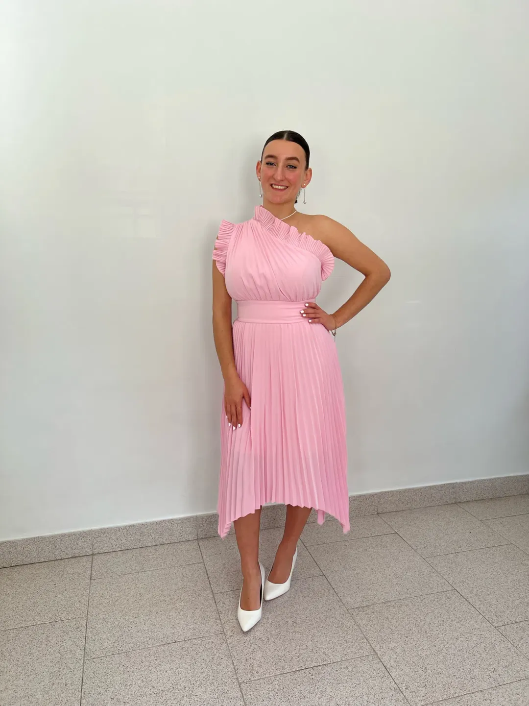 Mossman The Lady Like Midi Dress Pink Size 10 for rent on The Volte - main image