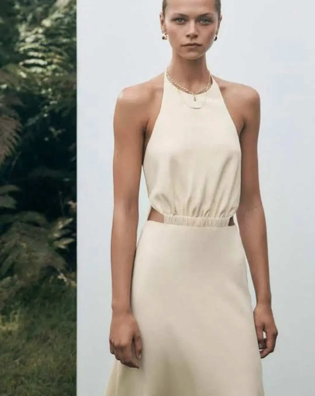 Viktoria & Woods Fluorescent Midi Dress Soybean Size 8 for rent on The Volte - main image