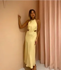 Viktoria & Woods Fluorescent Midi Dress Soybean Size 8 for rent on The Volte - image 4